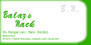 balazs mack business card